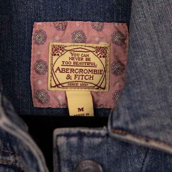 Abercrombie & Fitch distressed jean jacket-M - Picture 3 of 4